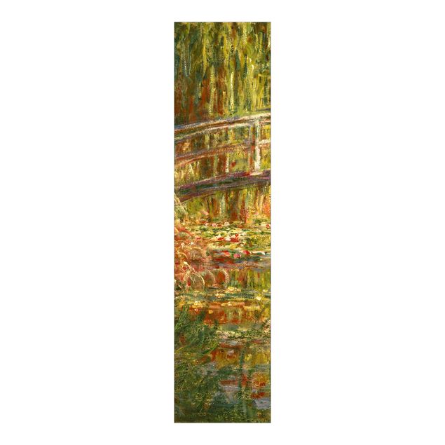 Schuifgordijnen Claude Monet - Waterlily Pond And Japanese Bridge (Harmony In Pink)