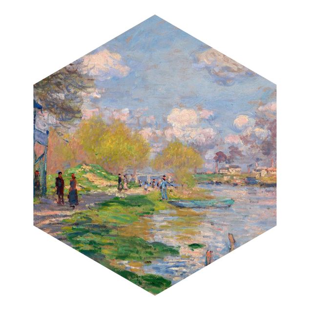 Hexagon Behang Claude Monet - River Seine