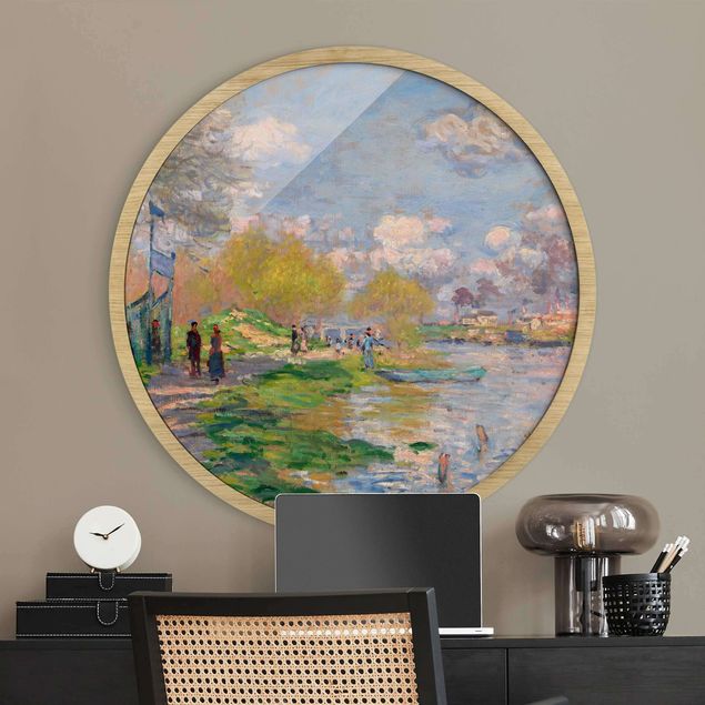 Rond schilderijen Claude Monet - La Senna
