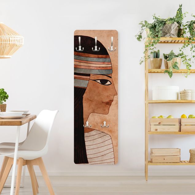 Wandkapstokken houten paneel Cleopatra
