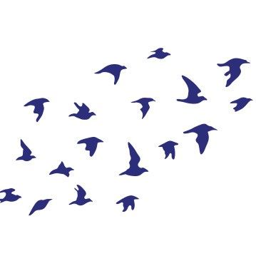 Muurstickers No.61 Flock Of Birds