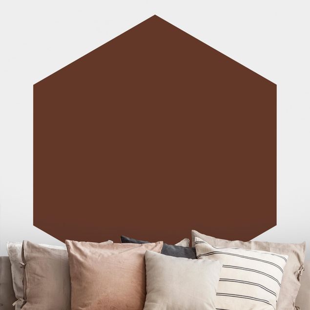 Hexagon Behang Colour Chocolate
