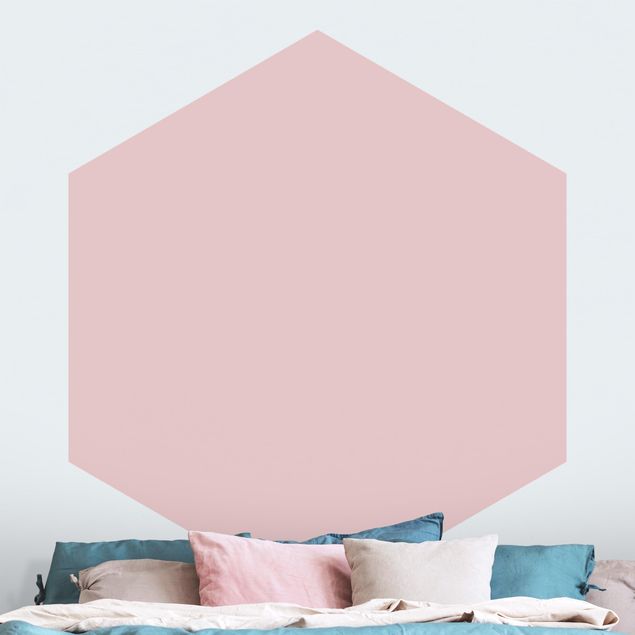 Hexagon Behang Colour Rose