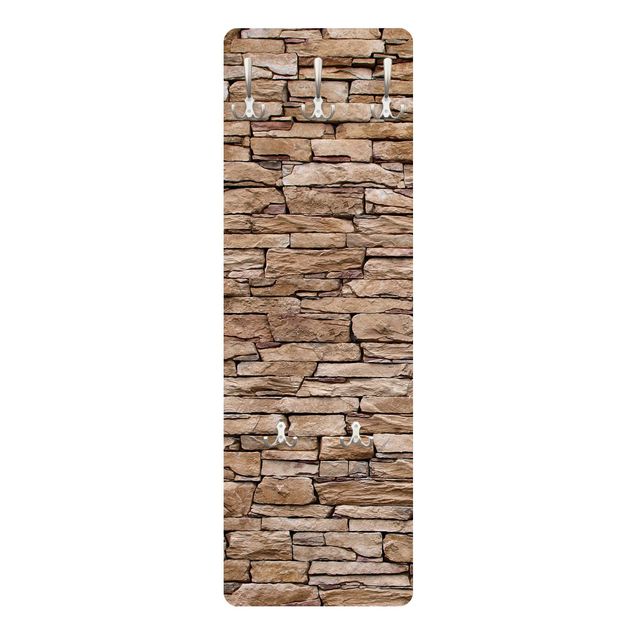 Wandkapstokken houten paneel Crete Stonewall