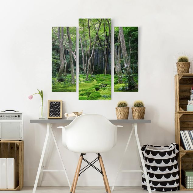 Canvas schilderijen - 3-delig Growing Trees