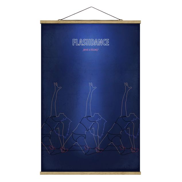 Stoffen schilderij met posterlijst Film Poster Flashdance