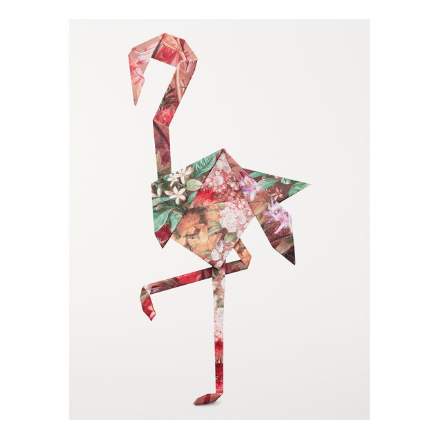 Forex schilderijen Origami Flamingo
