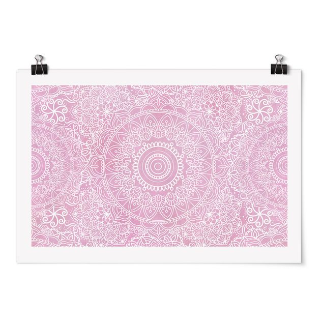 Posters Pattern Mandala Light Pink