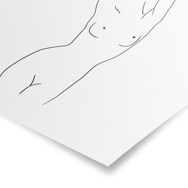 Posters Line Art Nude Black And White