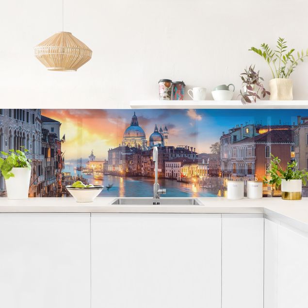 Achterwand voor keuken landschap Sunset in Venice