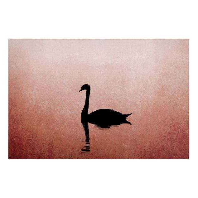 Magneetborden Swan In Sunset