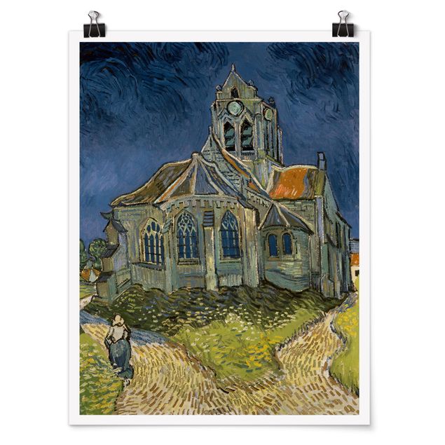 Posters Vincent van Gogh - The Church at Auvers