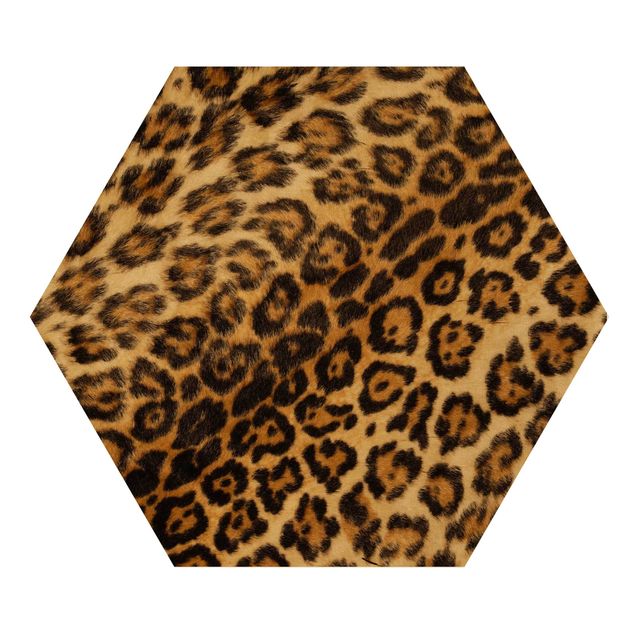 Hexagons houten schilderijen Jaguar Skin