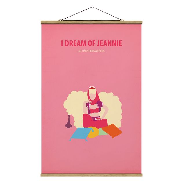 Stoffen schilderij met posterlijst Film Poster I Dream Of Jeannie