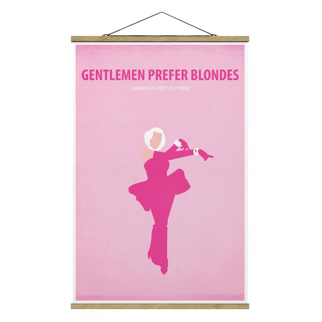 Stoffen schilderij met posterlijst Film Poster Gentlemen Prefer Blondes II