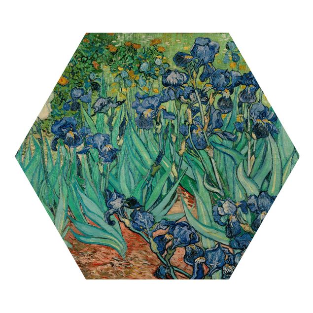 Hexagons houten schilderijen Vincent Van Gogh - Iris