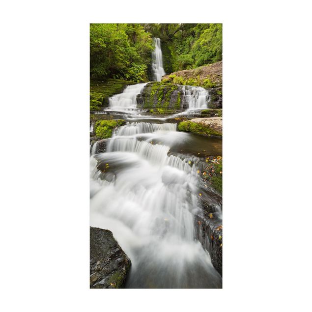 Vloerkleed natuur Upper Mclean Falls In New Zealand