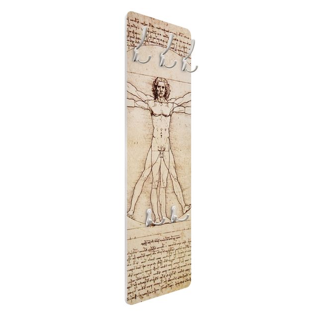 Wandkapstokken houten paneel Da Vinci