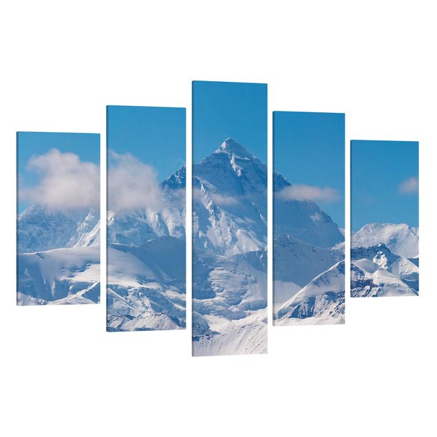 Canvas schilderijen - 5-delig Mount Everest