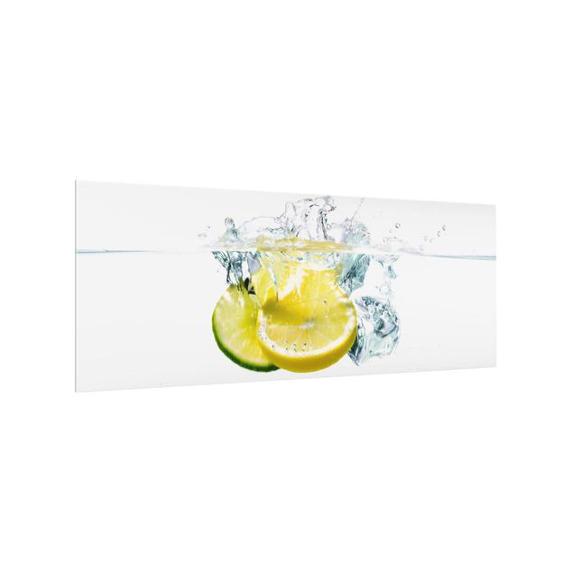 Spatscherm keuken Lemon And Lime In Water