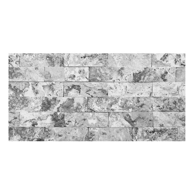 Spatscherm keuken Stone Wall Natural Marble Grey