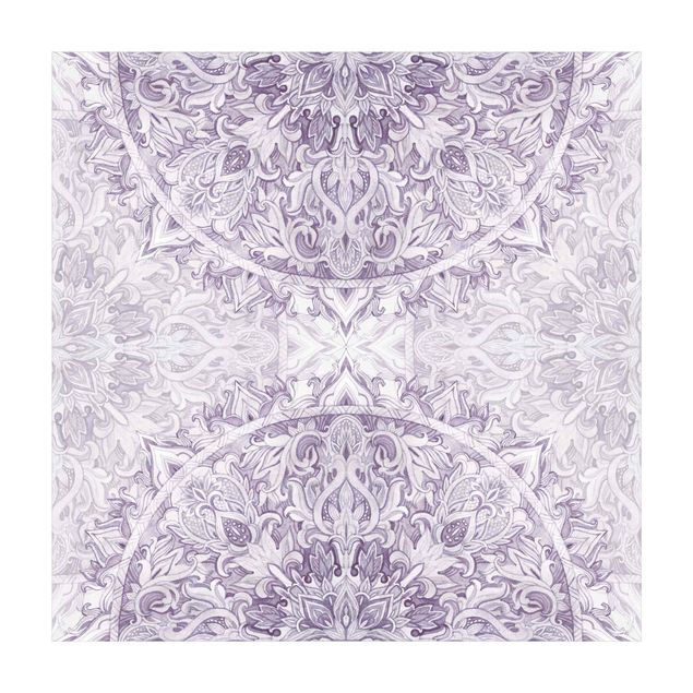 paars tapijt Mandala Watercolour Ornament Purple