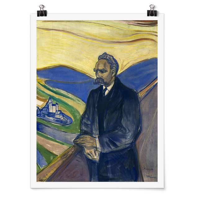 Posters Edvard Munch - Portrait of Friedrich Nietzsche