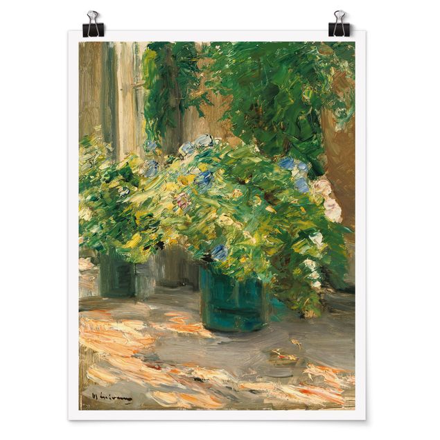 Posters Max Liebermann - Flower Pots In Front Of The House