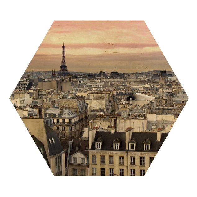 Hexagons houten schilderijen Paris Up Close