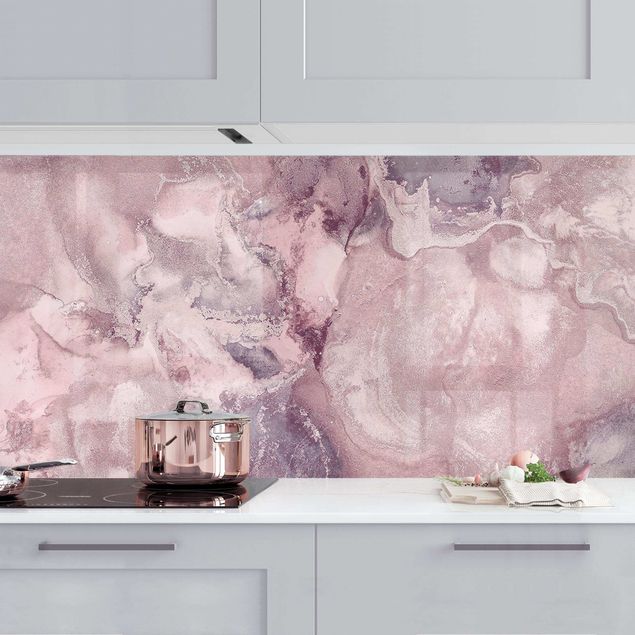 Achterwand voor keuken abstract Colour Experiments Marble Purple