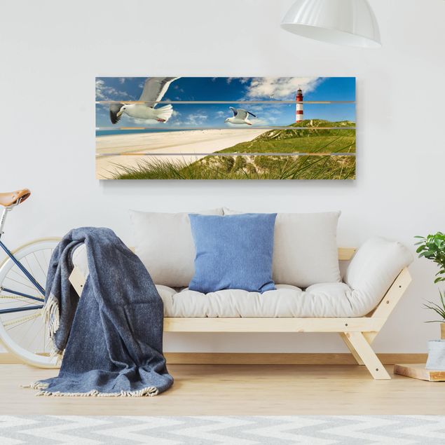 Houten schilderijen op plank Dune Breeze