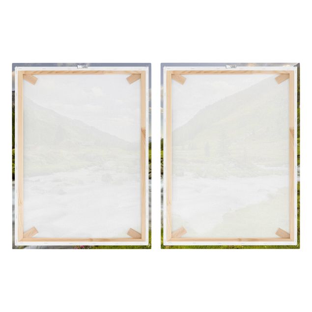 Canvas schilderijen - 2-delig  Alpine meadow Tirol