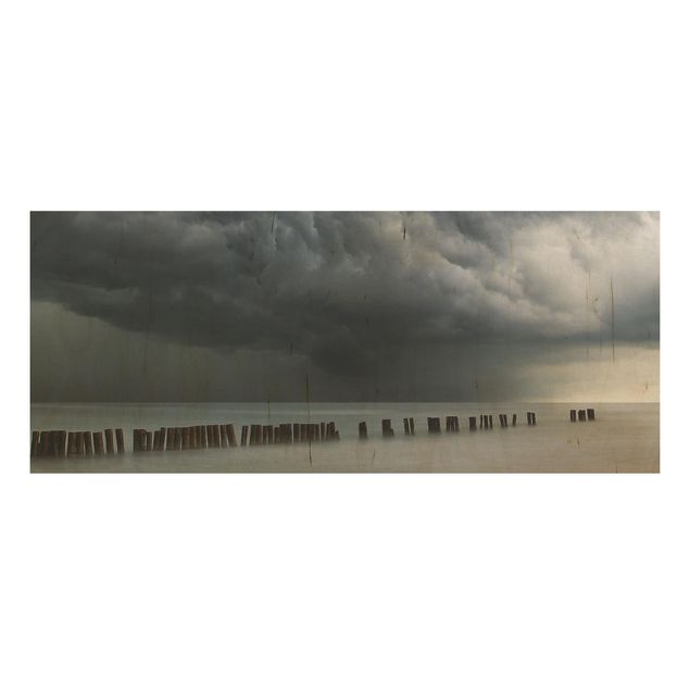 Houten schilderijen Storm Clouds Over The Baltic Sea
