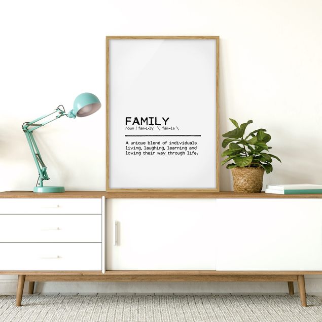Ingelijste posters Definition Family Unique