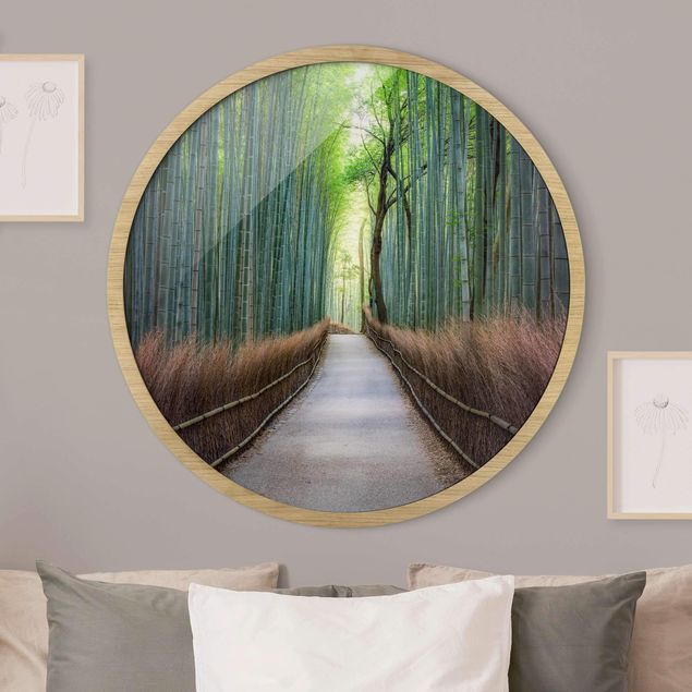Rond schilderijen Sentiero tra i bambù