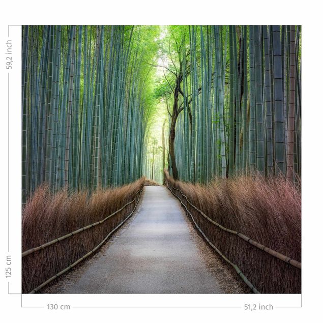 Gordijnen bos The Path Through The Bamboo