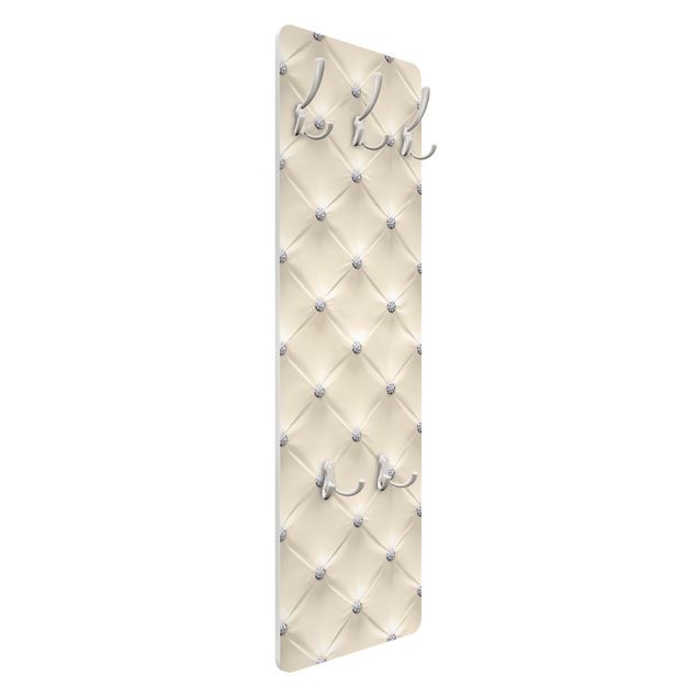 Wandkapstokken houten paneel Diamond Cream Luxury