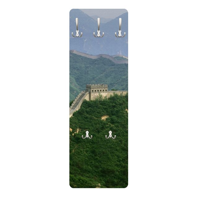 Wandkapstokken houten paneel The Great Wall Of China In The Open