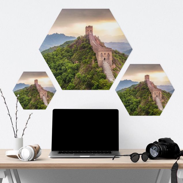 Hexagons Forex schilderijen The Infinite Wall Of China