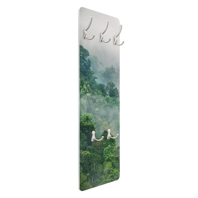Wandkapstokken houten paneel Jungle In The Fog