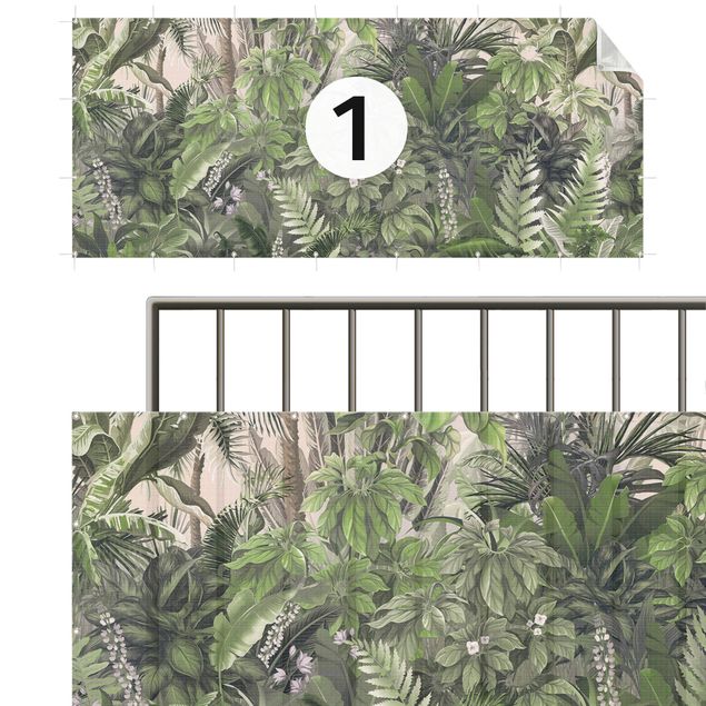 afschermdoek balkon Jungle Plants In Green