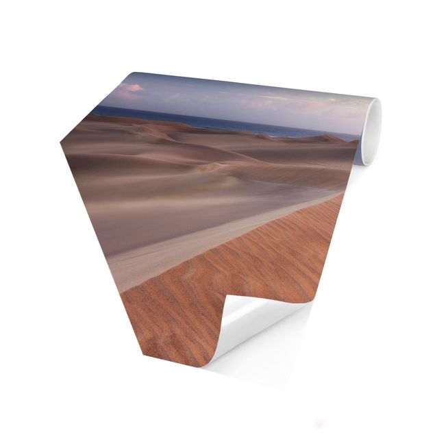 Hexagon Behang View Of Dunes