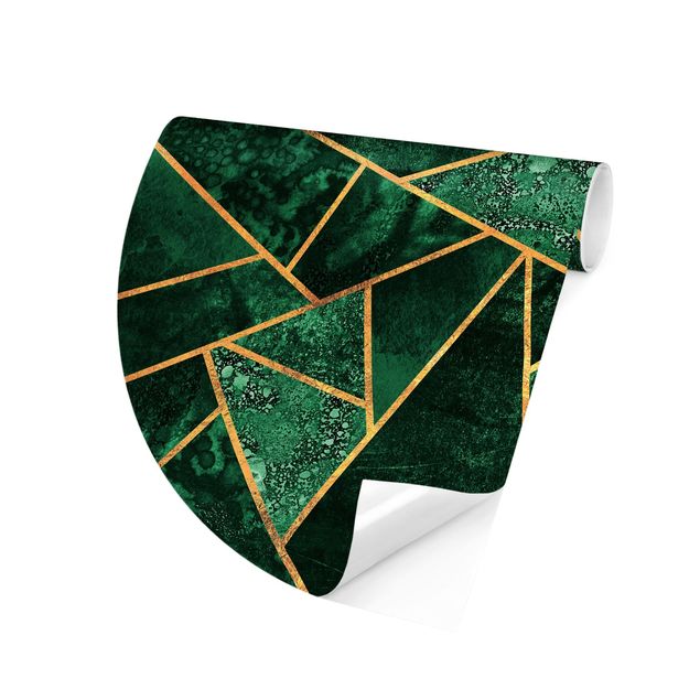 Behangcirkel Dark Emerald With Gold