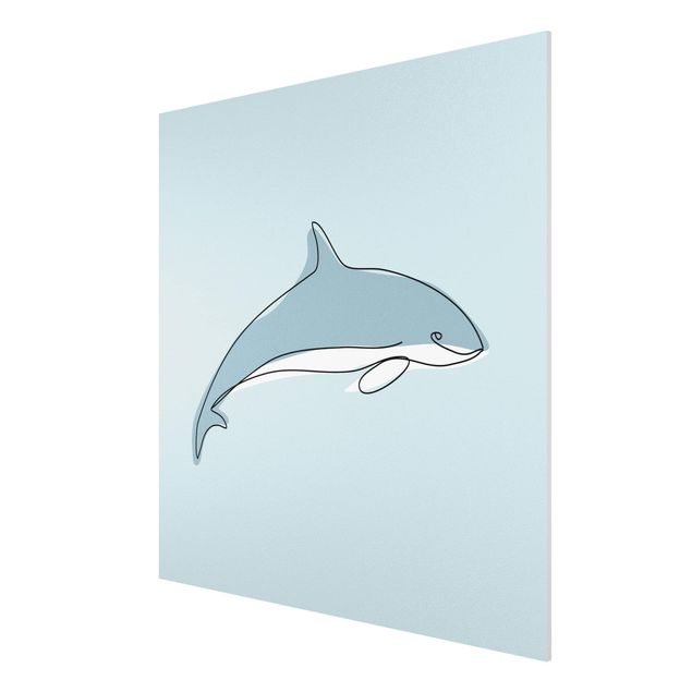 Forex schilderijen Dolphin Line Art