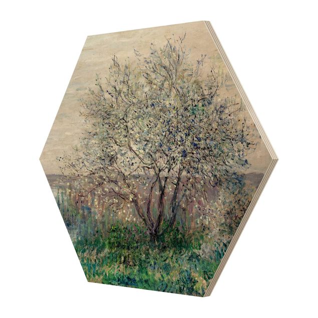 Hexagons houten schilderijen Claude Monet - Spring in Vétheuil