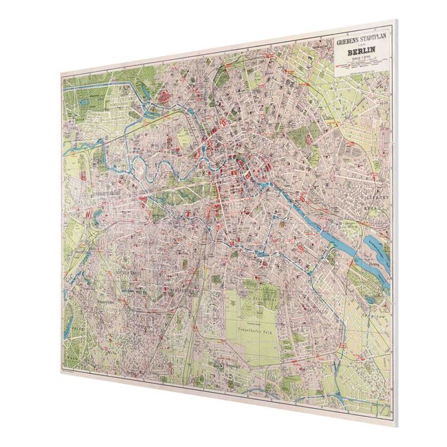 Forex schilderijen Vintage Map Berlin