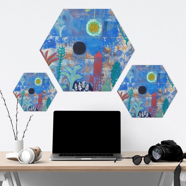 Hexagons Forex schilderijen Paul Klee - Sunken Landscape