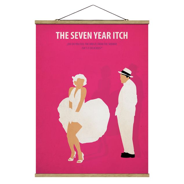 Stoffen schilderij met posterlijst Film Poster The Seven Year Itch