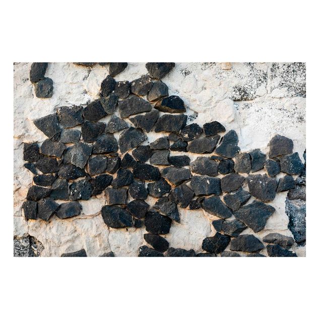 Magneetborden Wall With Black Stones