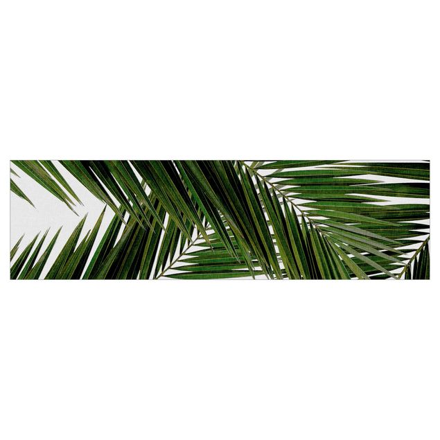 Keukenachterwanden View Through Green Palm Leaves